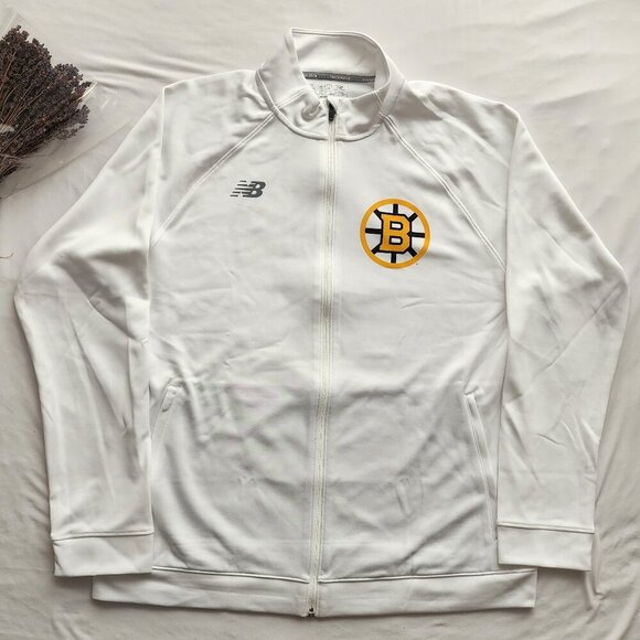 Boston Bruins 100 Centennial White Full Zip Jacket - Oversized Rare - Picture 1 of 12
